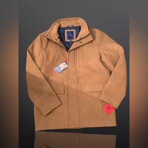 Nautica Men's Wool Blend Coat Size Medium Color Tan